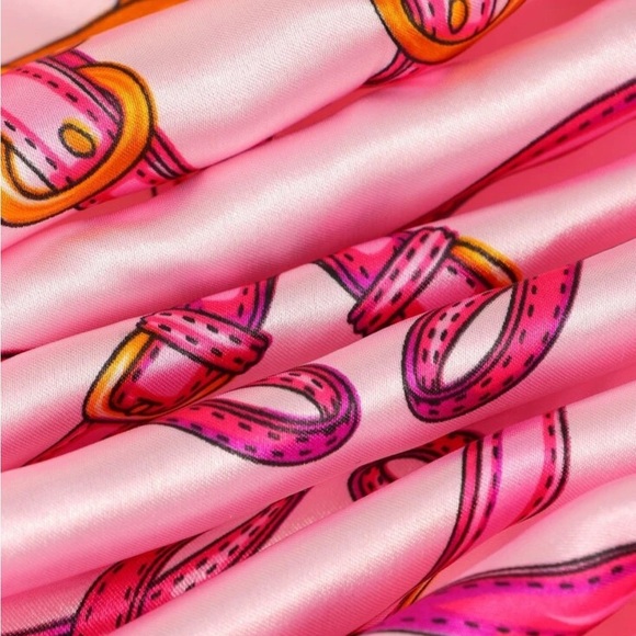 Pink and Gold Women's Scarf - Picture 3 of 6